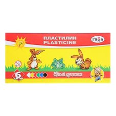 Пластилин 6 цветов 84 гр. "Юный художник", со стеком, в картонной упаковке, 280042 ГАММА